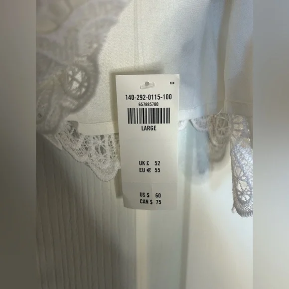 NWT White Lace High Neck Cropped Cami Abercrombie & Fitch Size Large - Picture 5 of 10